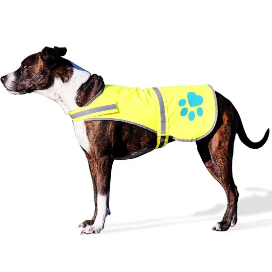 Venta al por mayor, chaqueta de protección para perros al aire libre, chaleco reflectante de seguridad LED, chalecos de seguridad reflectantes para mascotas